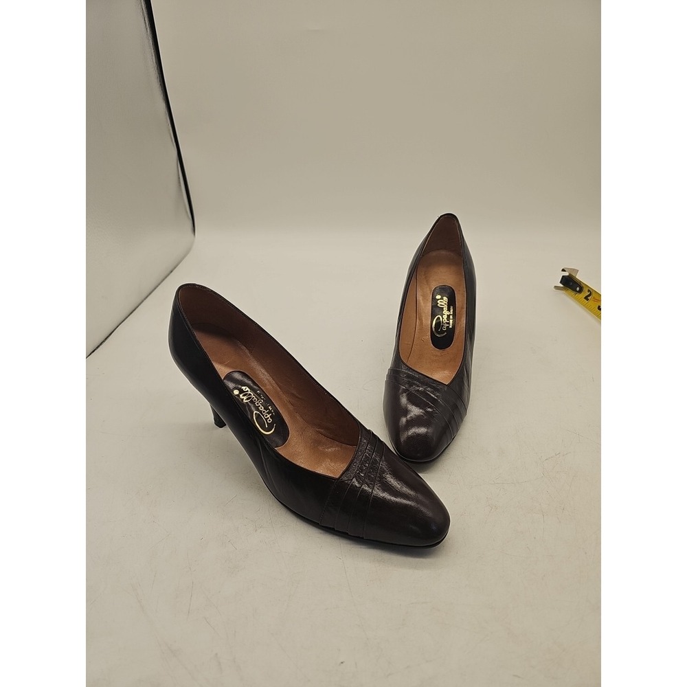 Vintage Pappagallo Brown Heels Made In‎ Spain Pumps Shoes Sz 7.5 Narrow